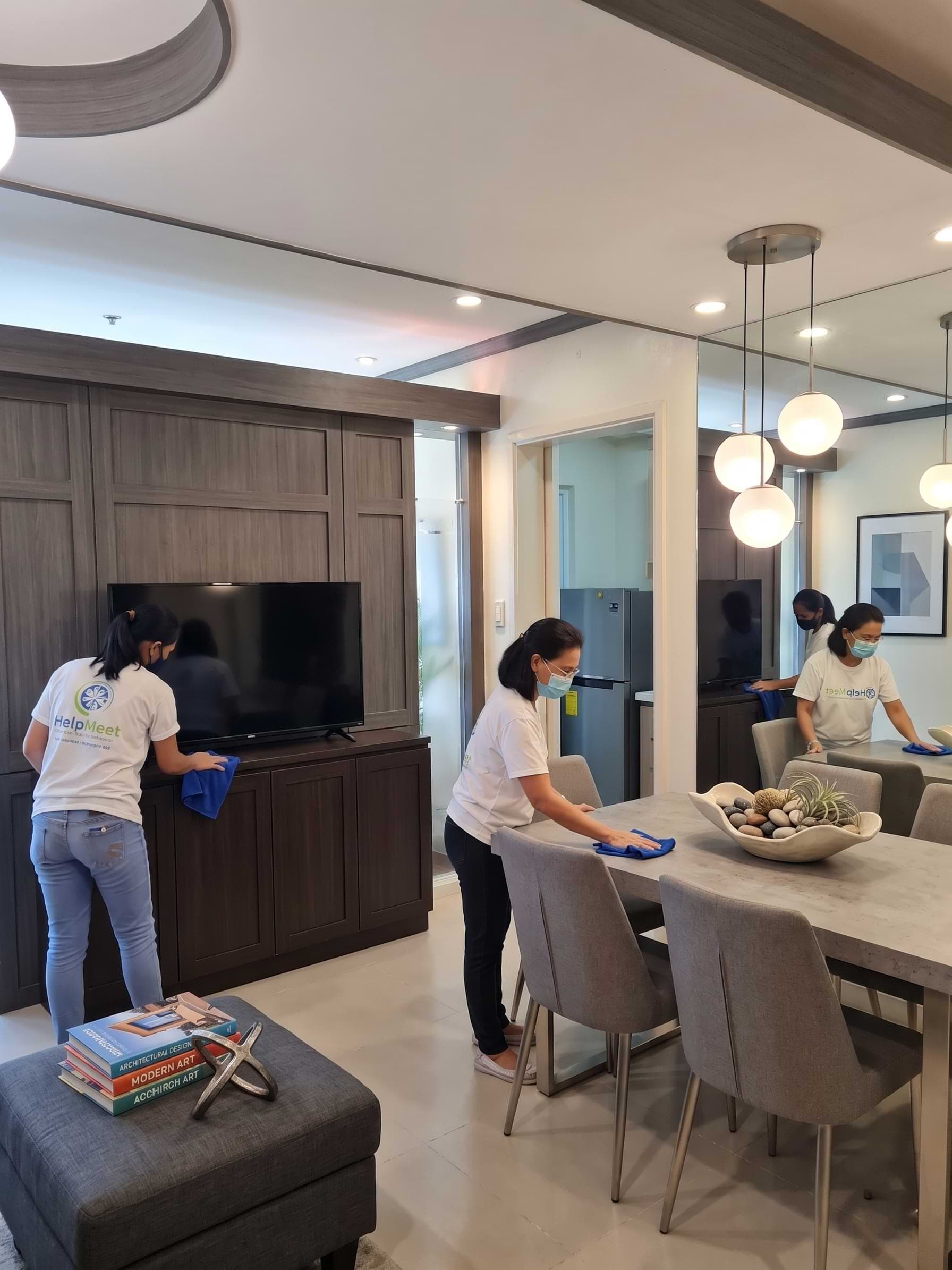 HelpMeet team performing structured home cleaning and maintenance